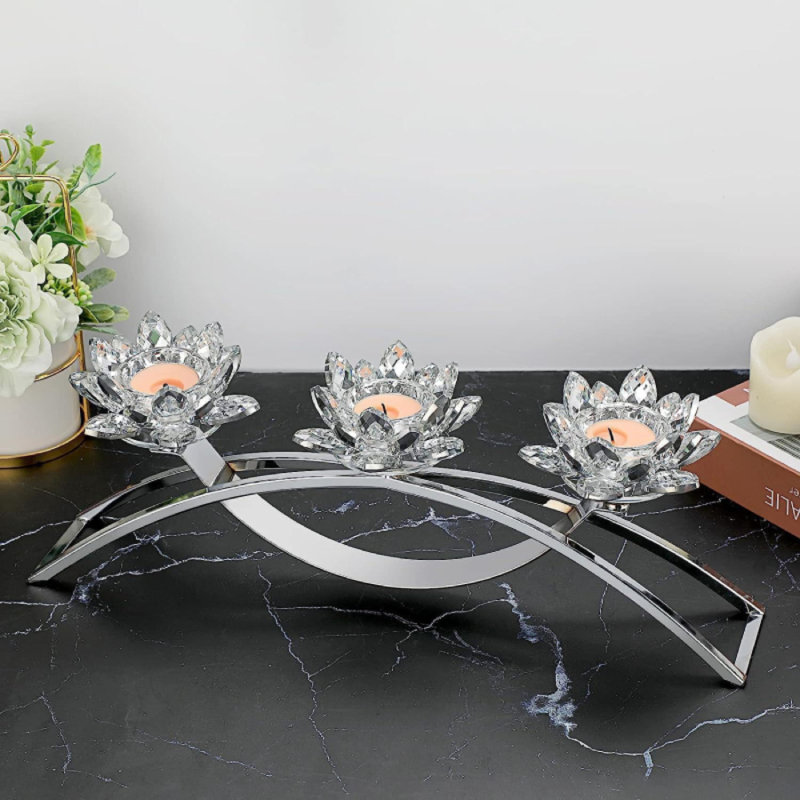 Bougeoir décoratif en cristal