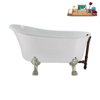 51.2'' x 25.6'' Soaking Acrylic Bathtub