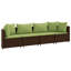 Ensemble de canapé de patio en rotin avec coussins Ebern Designs-102443959-102443963-111721118