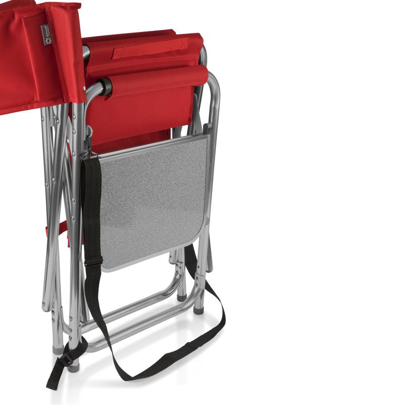 Chaise de camping portative avec table d'appoint Sports Sports, Rouge