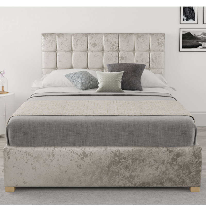 Chevalier Upholstered Ottoman Storage Bed, Pearl, Single (3')