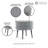 Bailey Mid-Century Modern Woven Polyester Blend Upholstered Wood Ottoman in Gray with Black Legs-873556231-873556229