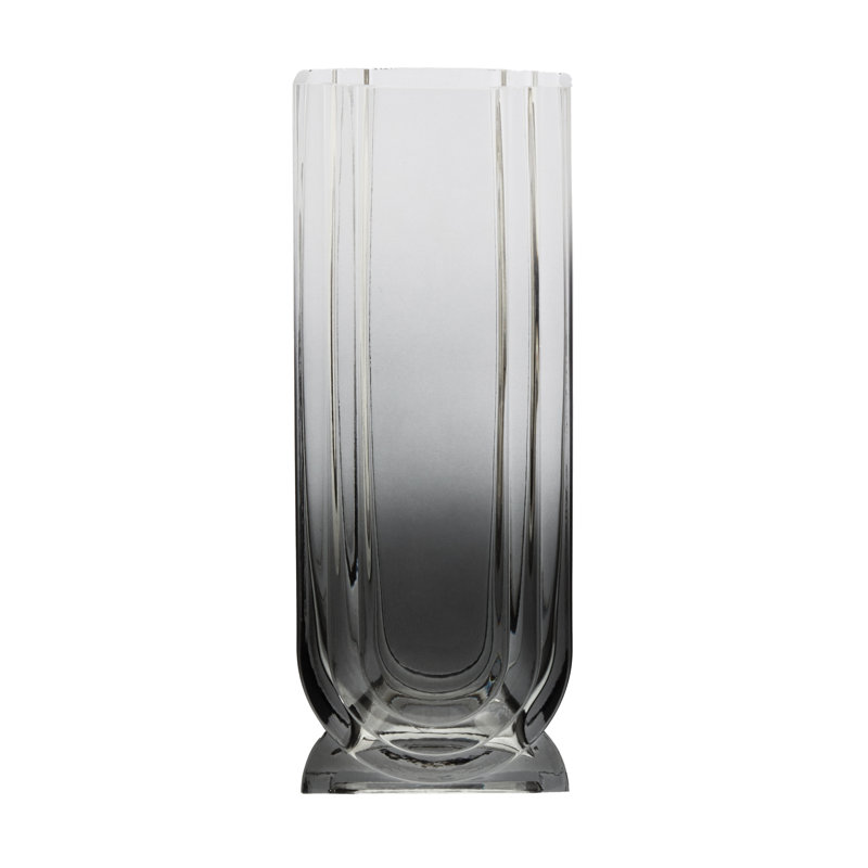 Herriman Glass Table Vase, Grey Ombre