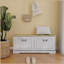 Banc de rangement pour chaussures avec 2 tiroirs rabattables et tablette réglable pour le vestibule