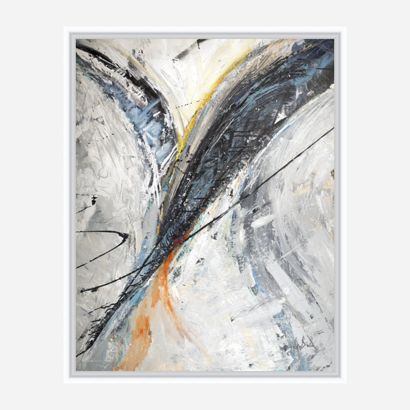 Convergence - Artist Enhanced Canvas Print, 31.5" H x 25.5" W x 1.75" D, White Framed Canvas