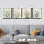 «Wildflowers Green Plants Floral Botanical», impression sur papier 4 pièces-97782650-97782651