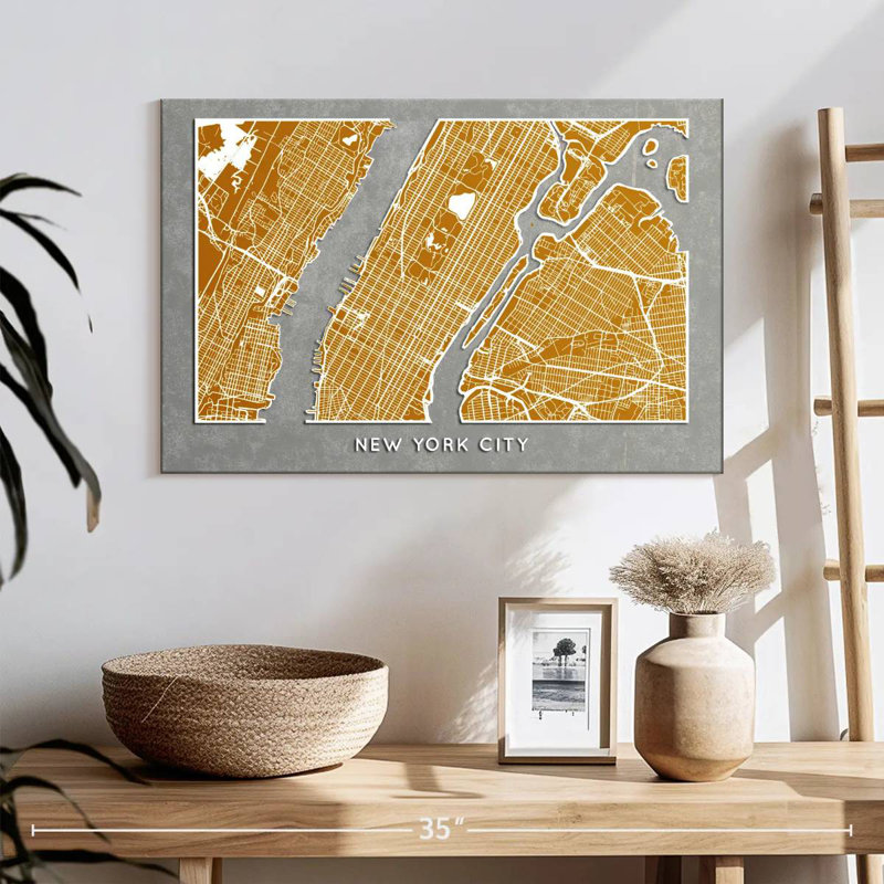 Aliaz Golden NYC, 16" H x 24" W