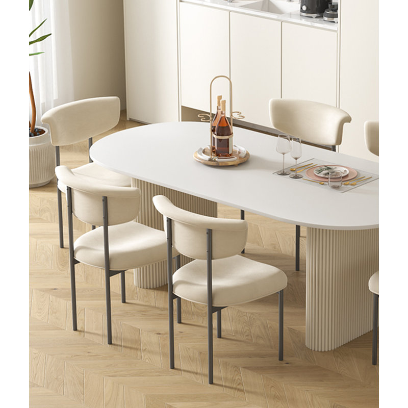 Nordic Carbon Steel Backrest Dining Chair