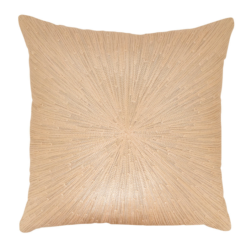 Shimmering Starburst Square Pillow Cover & Insert, Gold