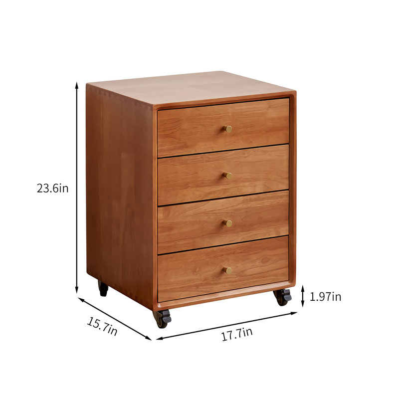 Classeur simple et durable en bois d'hévéa