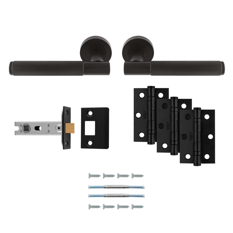 Lagos Door Handle, Matte Black
