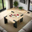 Table basse 31,5 po Sleek Wood Grain pour salon ou bureau-1107595915