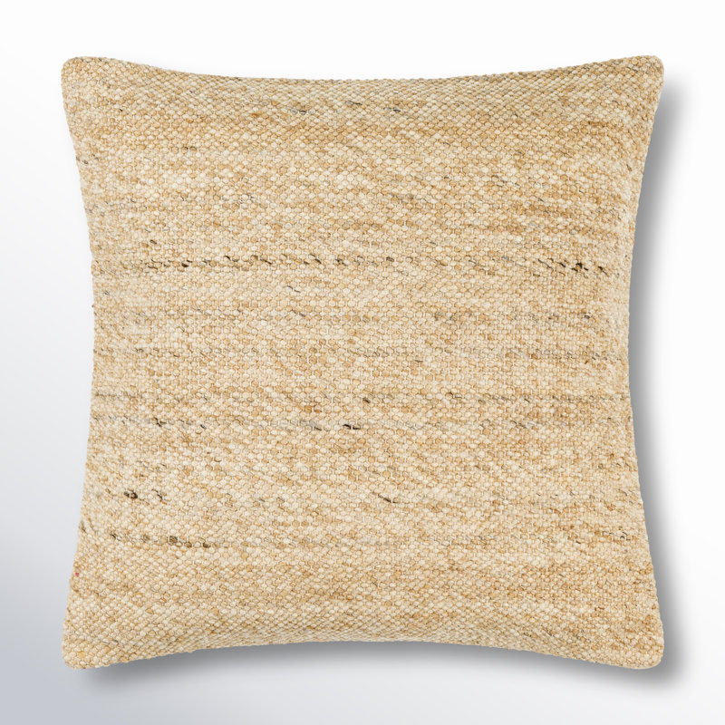Alcona Wool Throw Pillow, Polyester/Polyfill, 18" x 18"
