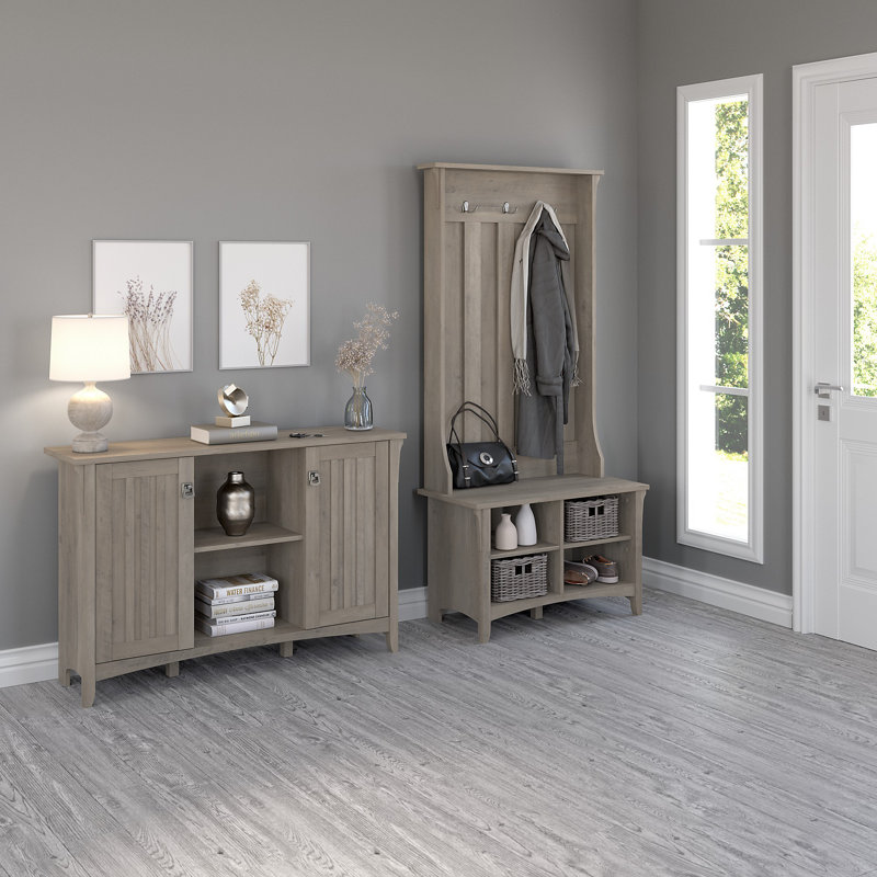 Pernell Freestanding 3 - Hook Coat Rack, Driftwood Gray