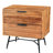 Irfana 2 - Drawer Solid Wood Nightstand in Brown/Black