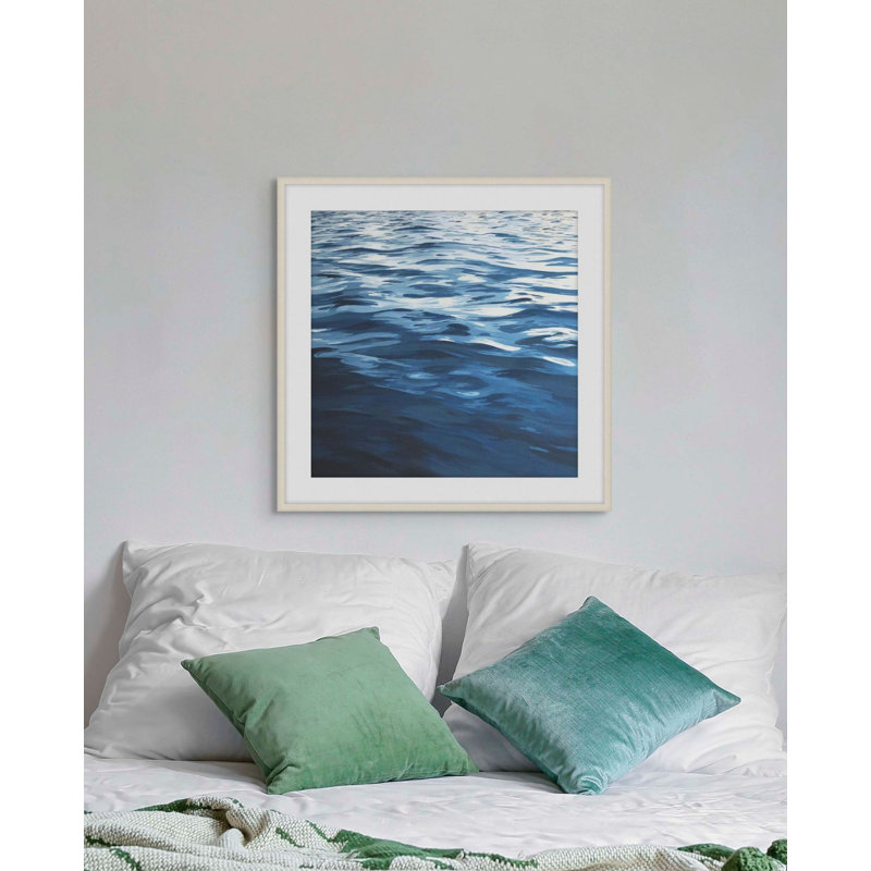 Skipping Rocks 1 Framed Print, 32" H x 32" W