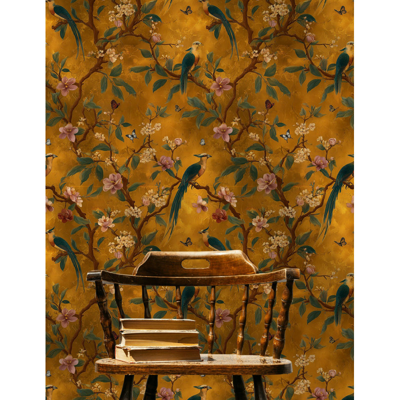 Papier peint adhésif décoratif Golden Bird