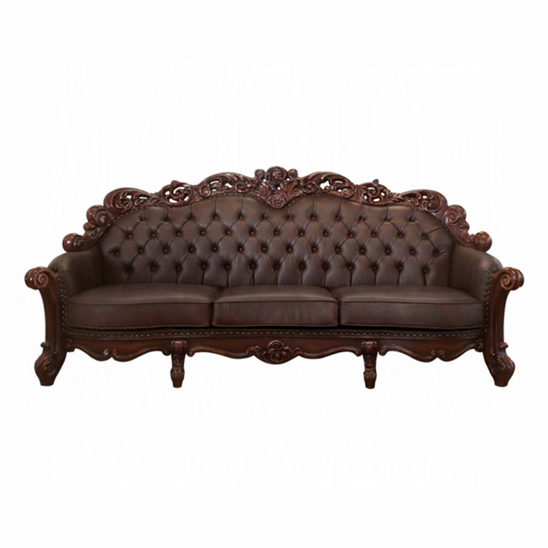 Haslet Rolled Arm Sofa, Cherry, Cherry, 52" H x 96" W x 42" D