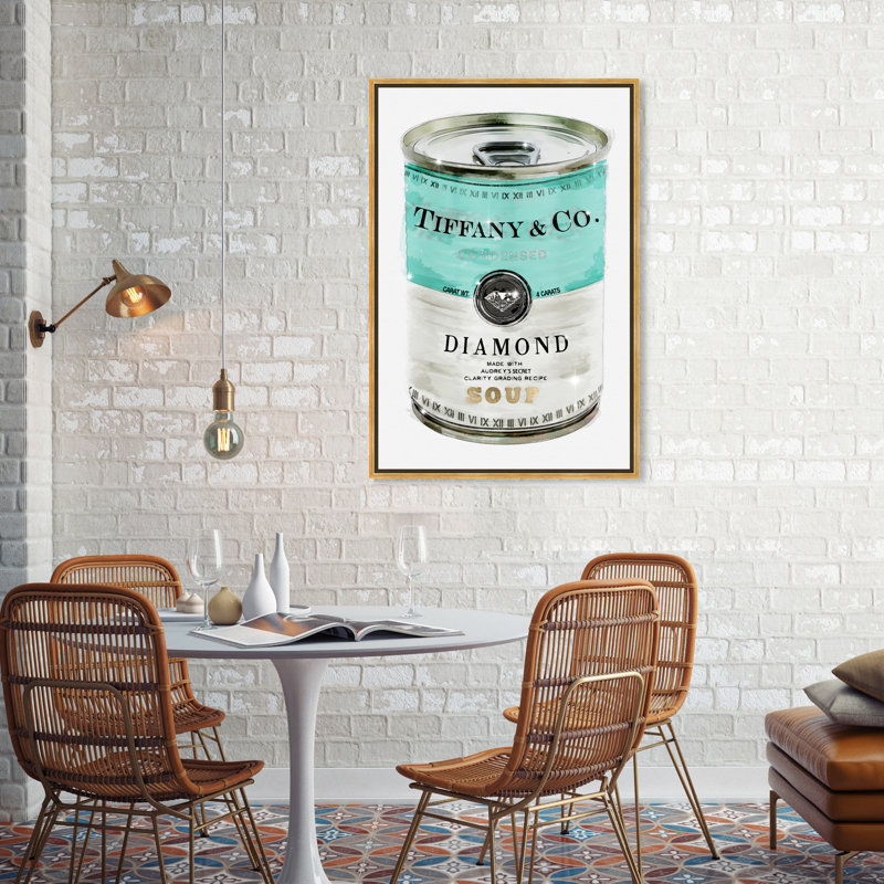 «Priceless Can», reproduction d'art graphique, H 54 po x l 36 po, Cadre doré