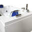 PRIVILEGE 71" x 35.5" 2-Person White Whirlpool Bathtub with Dual Pump, Heater & Glass Front Panel