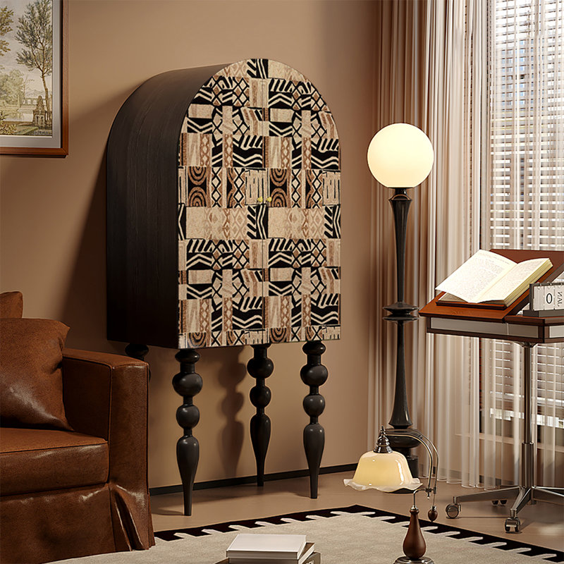 Armoire multifonctionnelle à motif géométrique