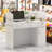 Rectangle Solid + Manufactured Wood Reception Desk with Filing Cabinet