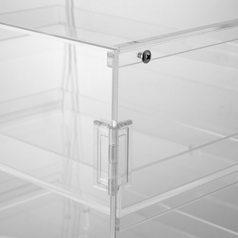 17.71'' H x 18.7'' W Acrylic Display Case Pastry Countertop with 3 Trays