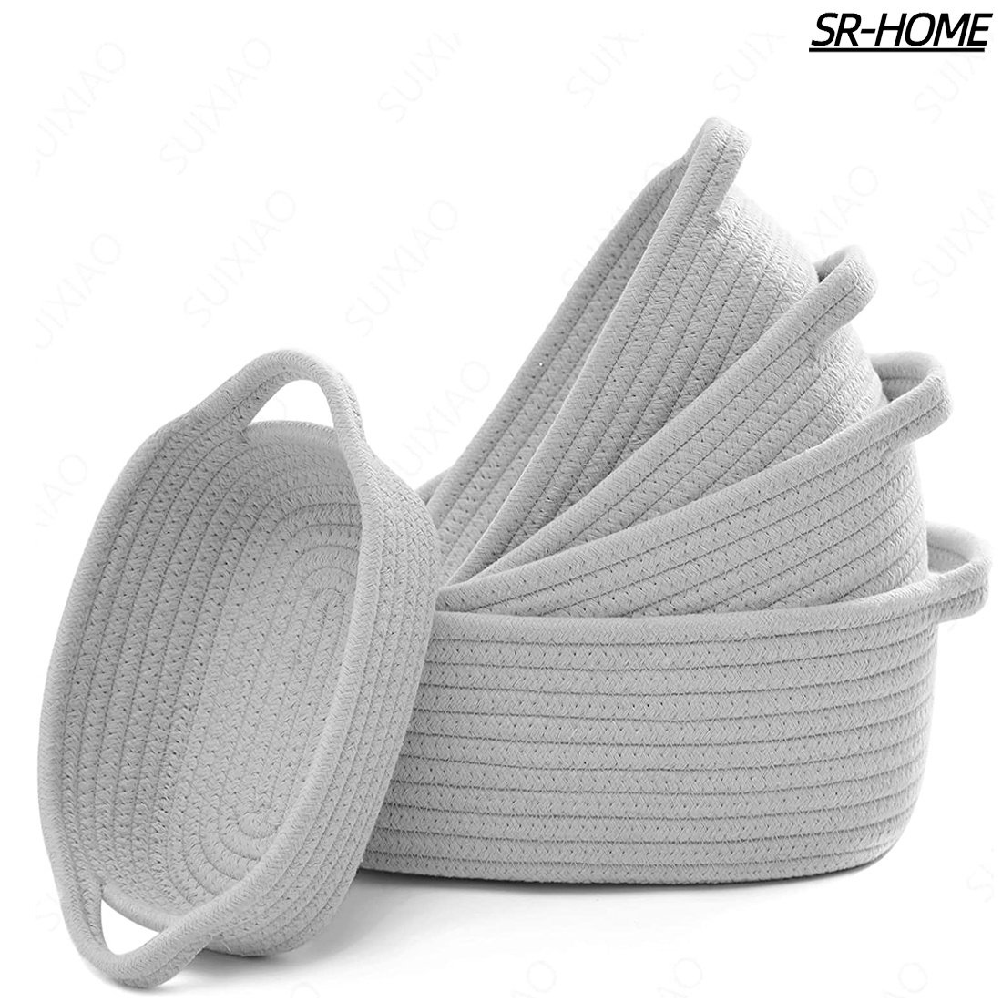 White Y-Weave Storage Basket, Small, Sold by at Home