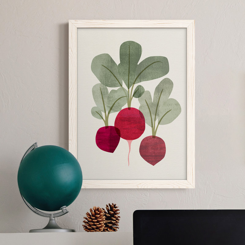 Organic Veg I - reproduction de cadre photo sur toile, H 28 po x l 38 po x P 1 po, Cadre blanc