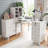 Avriel L-Shaped Manicure Table with Drawers and Shelves for Storage, Nail Table Station with Electric Dust Collector, Wrist Cushion-103569369