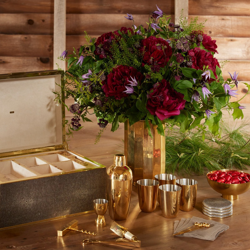 Ensemble d'outils de bar Classic Shagreen, Chocolat