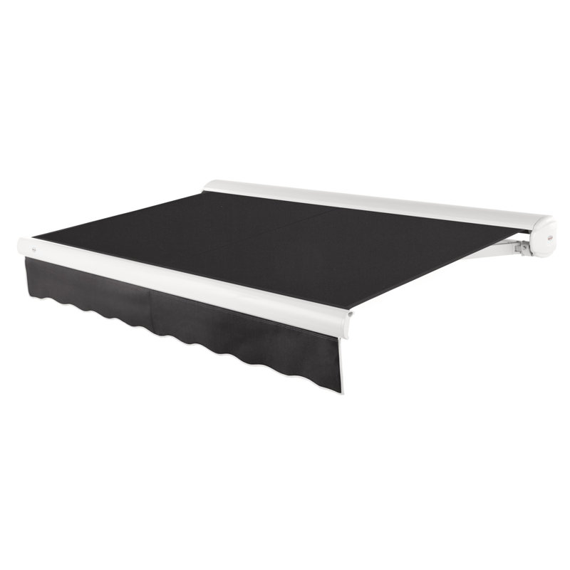 Auvent rétractable avec cassette Awntech Key West, H 9,38 po x l 18 po x P 10 po, Côté gauche, Noir