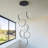 Fredel 7 - Light Dimmable LED Geometric Chandelier Hanging Pendant for Staircase Stairs