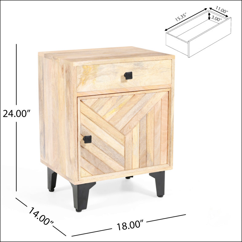 Solid Wood Nightstand