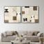 Boho Tiles Set Abstract Canvas Print by Oliver Gal, Black Frame, 12 x 12-787181104-787181114