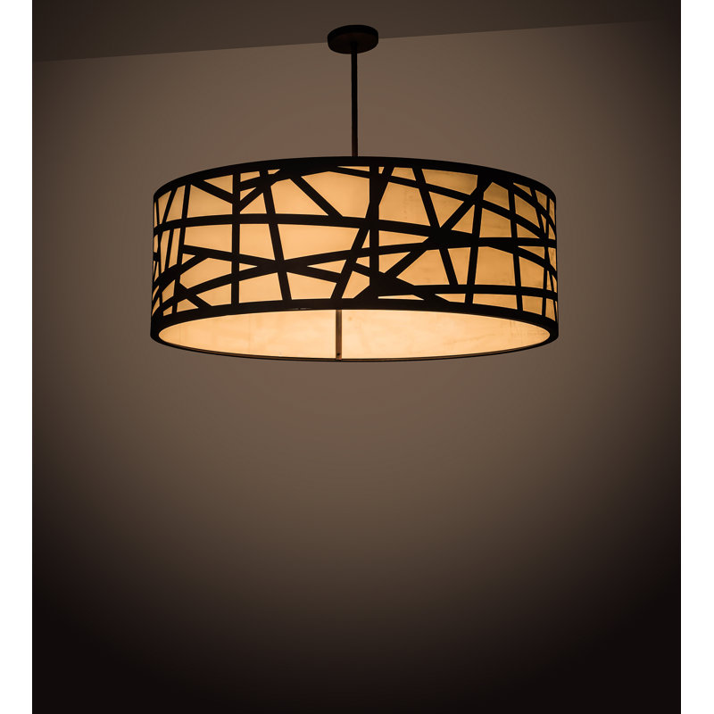 Luminaire suspendu tambour 8 lumières Spoutnik