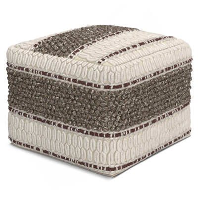 Grady - Pouf carré - Brun terre