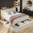 Upholstered Bed Frame with 3 Drawers, Bed with Storage Headboard and Charging Station-1254871271-1248422149