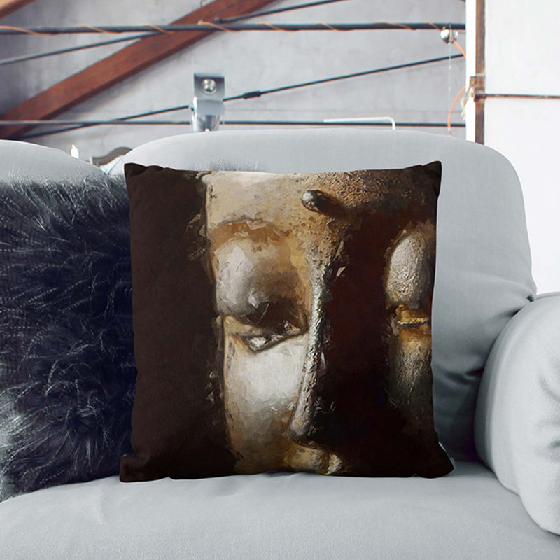 Square Throw Cushion, 40cm H x 40cm W x 15cm D