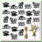 Race Car Party Decorations 60PCS Black Silver