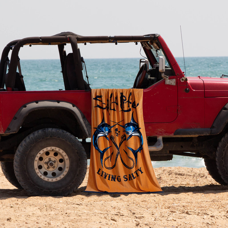 CROSSED BILLS BEACH TOWEL