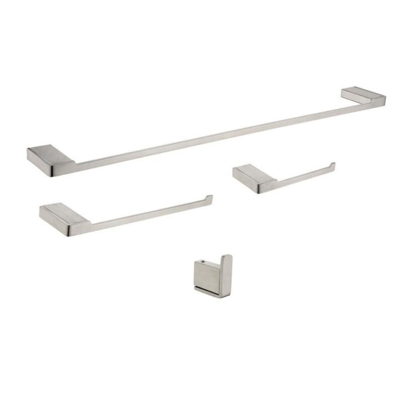 4 - Piece Bathroom Hardware Set, Brushed Nickel