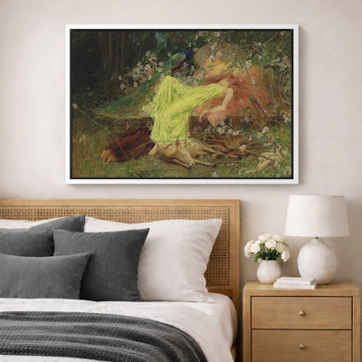 Romantiques préraphaélites, figure mythique, chambre à coucher, impression sur toile encadrée, impression numérique