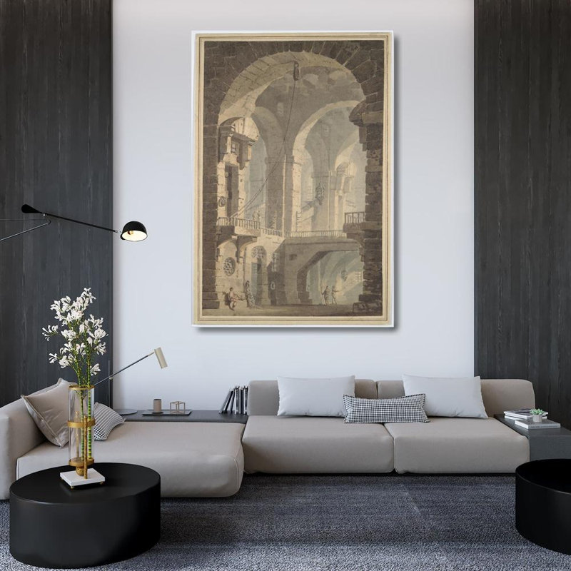 «Dark Prison» par Joseph Mallord William Turner - Art mural sur toile tendue avec châssis, H 40 po x l 28 po