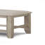 Banc 1 pièce à hauteur de comptoir - de couleur brun clair et beige, siège rembourré avec repose-pieds, structure en bois-550698092