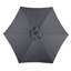 7,5 pi Parasol de marché en polyester avec inclinaison et manivelle en polyester gris-820186781