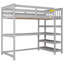 Lit mezzanine simple avec tablettes de rangement et bureau sous le lit-1257578783-1257578776