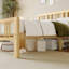 Structure de lit plateforme moderne en bambou avec tête de lit, lit en bois robuste avec support en lattes de métal, aucun sommier tapissier requis-2080821923