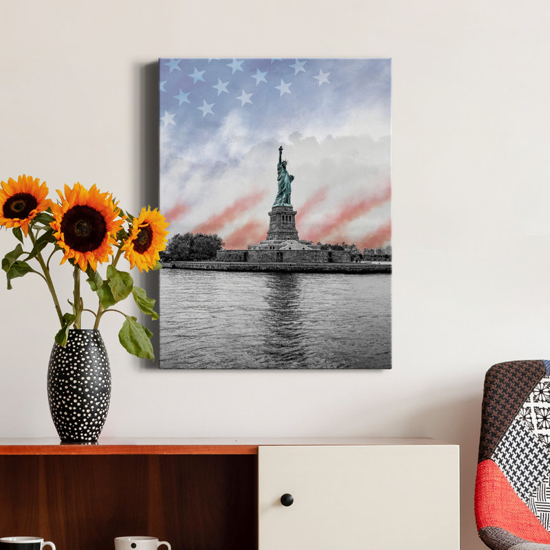 Statue of Liberty - reproduction de photo sur toile tendue, H 48 po x l 36 po x P 1 po