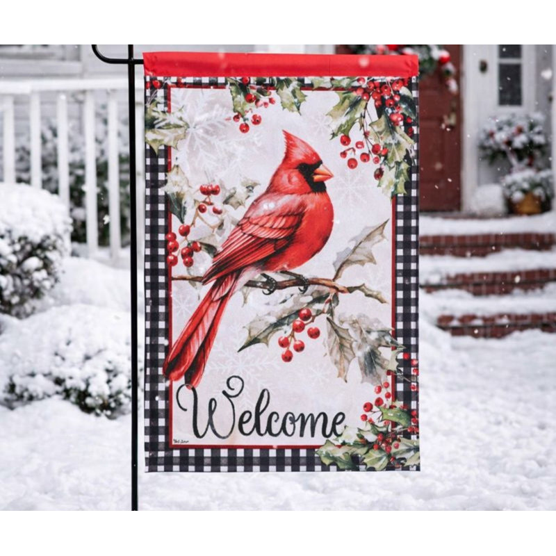 Drapeau de jardin, cardinal de bienvenue